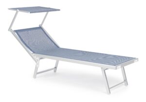 Lettino Cross Con Tettuccio Tessuto Blu Mix