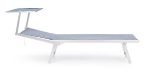 Lettino Cross Con Tettuccio Tessuto Blu Mix