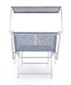 Lettino Cross Con Tettuccio Tessuto Blu Mix