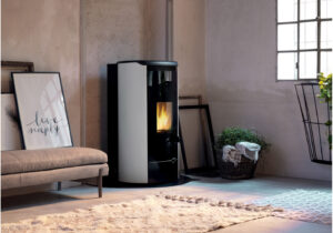 Termostufa a Pellet Jackie 26 Idro Metallo Bianco