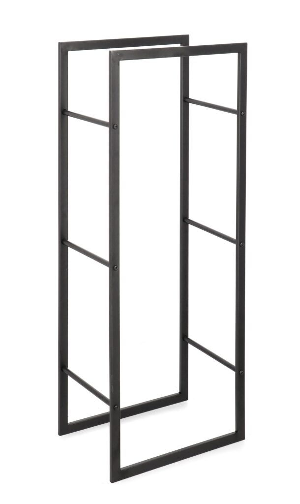 Porta Legna Joonas Rettangolare Nero 40x100H – Acciaio