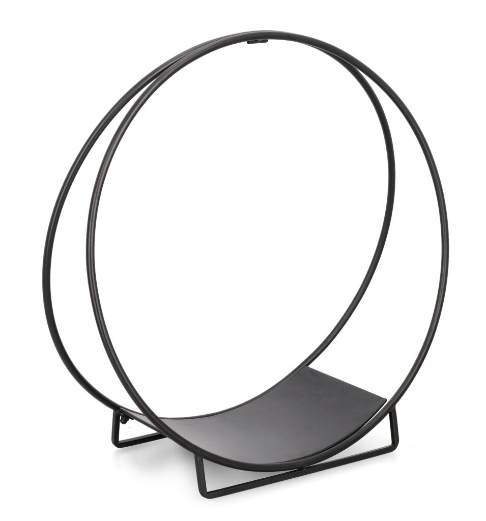 Porta Legna Ronny To Nero Ø70x71H