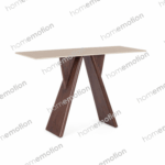 Consolle Maikki 120x44 in Gres Effetto Travertino e Noce