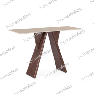 Consolle Maikki 120x44 in Gres Effetto Travertino e Noce