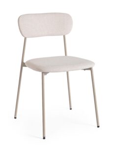 Sedia Inka Tortora in Acciaio e Poliestere