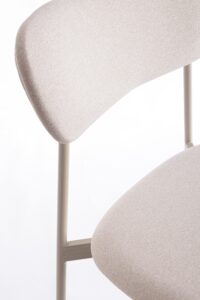 Sedia Inka Tortora in Acciaio e Poliestere