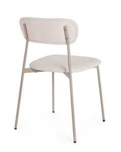 Sedia Inka Tortora in Acciaio e Poliestere