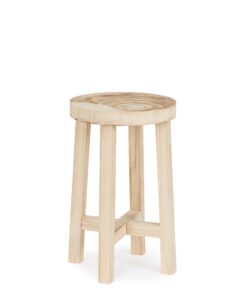 Tavolino Porta Vaso Yako Tinta Legno Naturale D31X50H