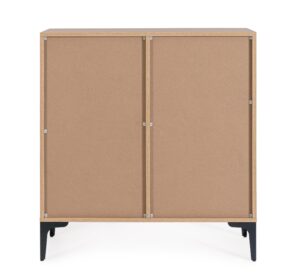 Credenza moderna 2 ante naturale nero Melys 80x87H