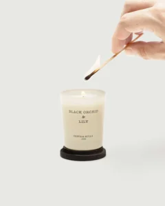 Mini Candela Black Orchid & Lily