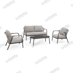 Set Salotto Con Cuscini Miravet Antracite/Khaki