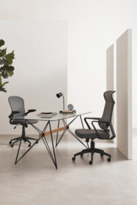 Poltrona Ufficio Con Braccioli Kempton Grigio