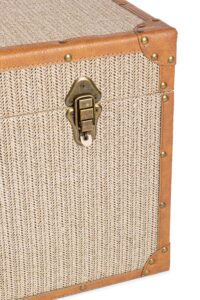 Baule Wilfred beige marrone small