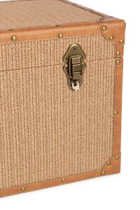 Baule Wilfred beige marrone small