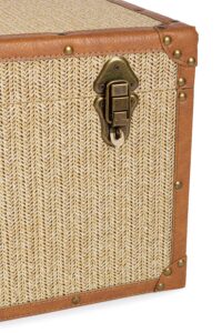 Baule Wilfred beige marrone small