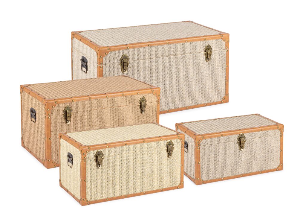 Baule Wilfred beige marrone small