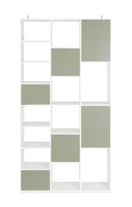 Libreria Artic Bianco - Verde Salvia