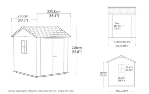Keter Casseta Giardino Newton Plus 757/775 Evotech Grigio
