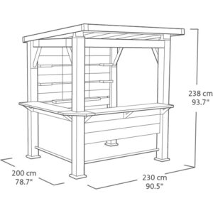 Bar Gazebo Keter Signature Walnut in Resina Effetto Legno