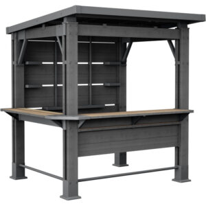 Bar Gazebo Keter Signature Walnut in Resina Effetto Legno