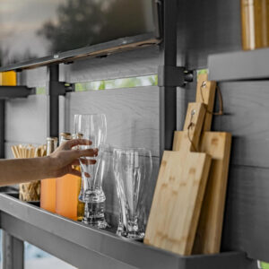 Bar Gazebo Keter Signature Walnut in Resina Effetto Legno