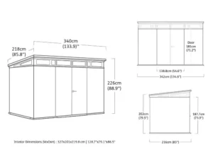 Keter Casetta Giardino Pent 11×7 Signature Venetian Doghe