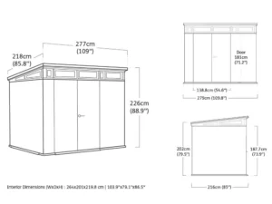 Keter Casetta Giardino Pent 9×7 Signature Venetian Doghe