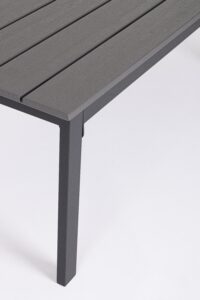 Set Salotto con Cuscini Sarita Antracite in Acciaio e HDPE