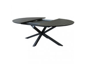 Tavolo rotondo camelot allungabile 150/200x150 cm antracite Cosma