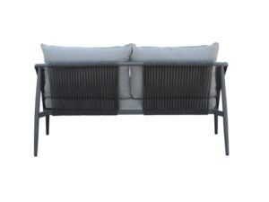 Salotto Mumbai 2p c/cuscini grigio scuro Cosma