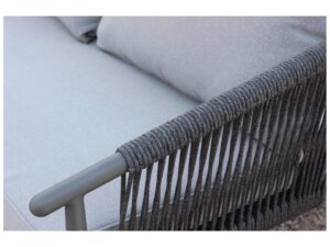 Salotto Mumbai 2p c/cuscini grigio scuro Cosma